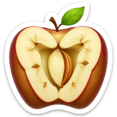 Apple core sticker