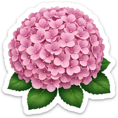 pink hydrangeas sticker