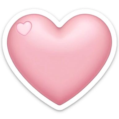 light pink heart sticker