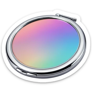 Iridescent compact mirror sticker