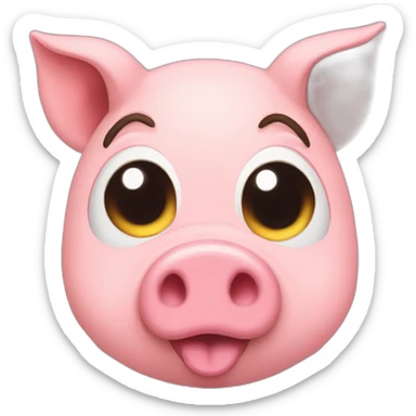 Pig that like anime sticker