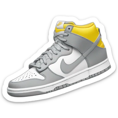 white light gray and light yellow nike dunk sticker