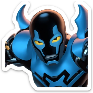 robot boy with yellow eyes sticker