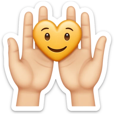 Les doigts des deux mains qui forme la lettre W sticker