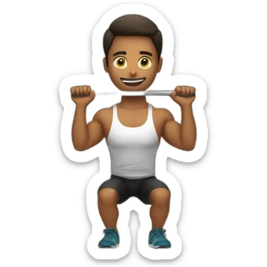 Barbell Squat sticker