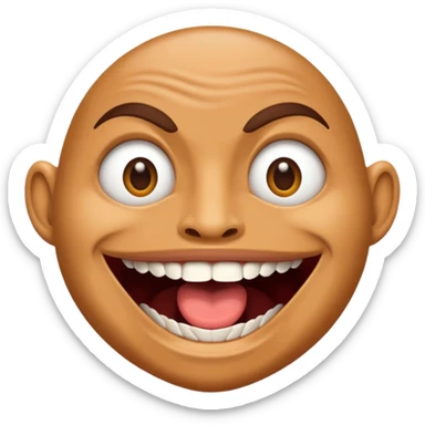 Human with an Giant mouth sticker