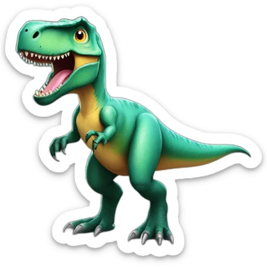 A feathered t-rex sticker