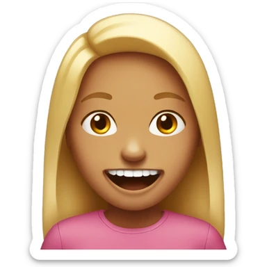 girl with buck teeth sticker