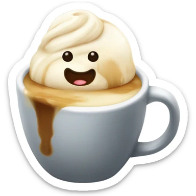 Affogato in mug sticker