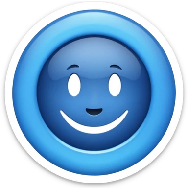 Un V vérification dans un cercle bleu sticker