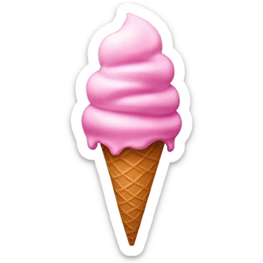 Pink ice cream cone  sticker