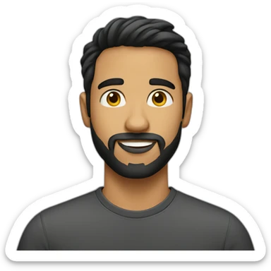 brazilian-guy, short-beard, short-black-hair sticker