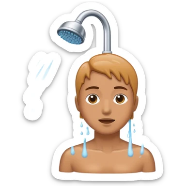 washing in shower sticker