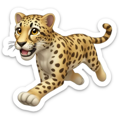 Guépard run sticker