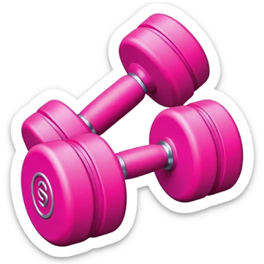 Pink hand weights workout  sticker