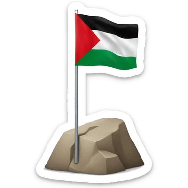 Palestine flag with no entry symbol sticker