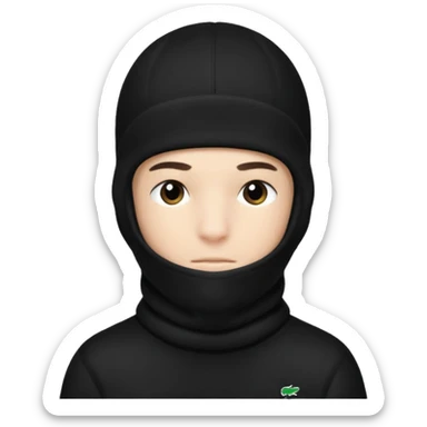  boy lacoste balaclava black lacoste sticker