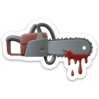 blood dripping chainsaw for TikTok name sticker