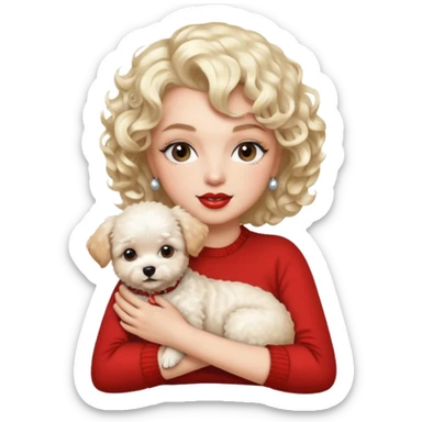 Marilyn Monroe, with dog sticker