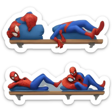 Spiderman en train de dormir sticker