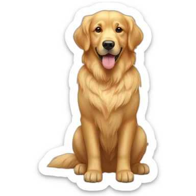 golden retriver sticker