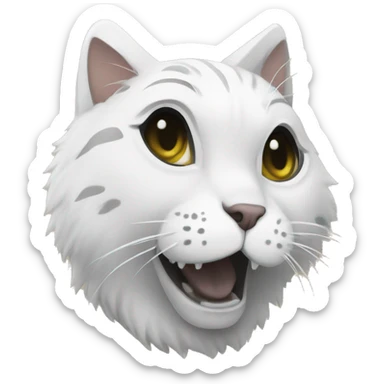 gatos blanco y negro  sticker