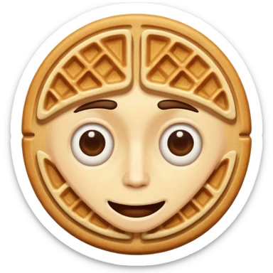 A dude with waffle eyes sticker