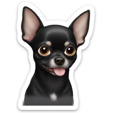 All Black chihuahua sticker