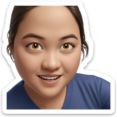 smiling girl portrait close-up sticker