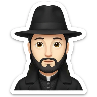 orthodox jew with sidelocks sticker