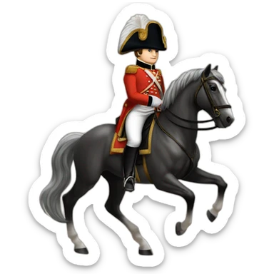 Napoleon Bonaparte on a horse sticker