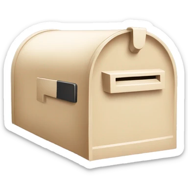 beige mailbox sticker
