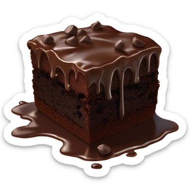 Brownie cake sticker