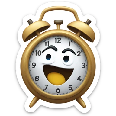 Alarm clock dancing sticker