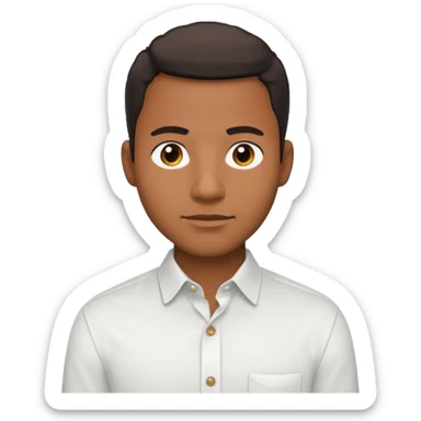 black man thief white shirt sticker