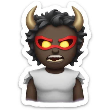Demon with halo sticker