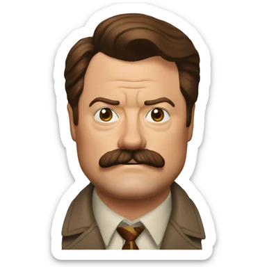 Ron Swanson Leslie Knope sticker