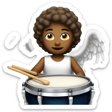 Drumming Angel sticker