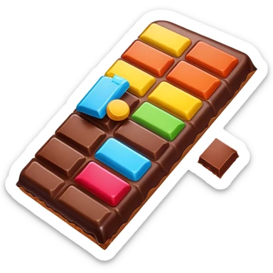 Chocolate bar multy colors sticker