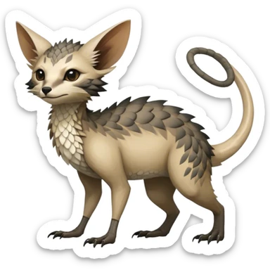 Modern Realistic Rare Fantasy Vernid-Trico-species by LiLaiRa full body sticker