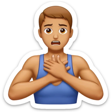 Arms choking neck sticker