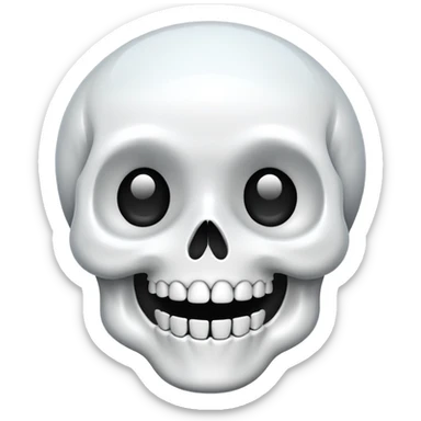 kawaii cute skull sticker
