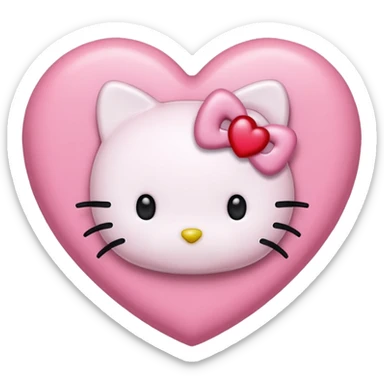 Hello kitty heart pink sticker