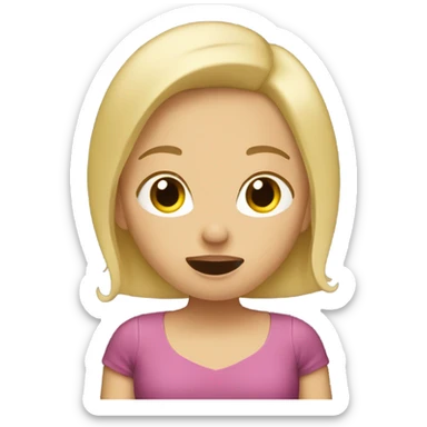 Girl blonde hair singer sticker