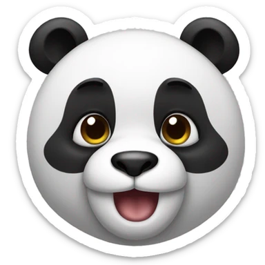 Cute panda bear sticker