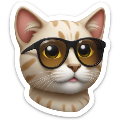 Cat with sunglasses sticker