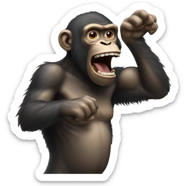 ape throwing up sticker