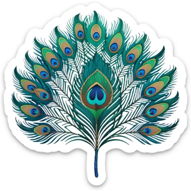 Create an emoji of peacock feather sticker