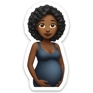 Pretty pregnant black women sticker