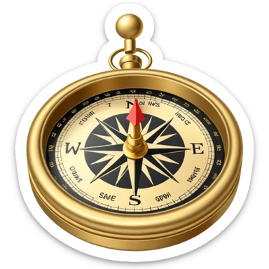 A compass with a roadmap unfolding, illustrating strategic navigation towards 10x growth. sticker